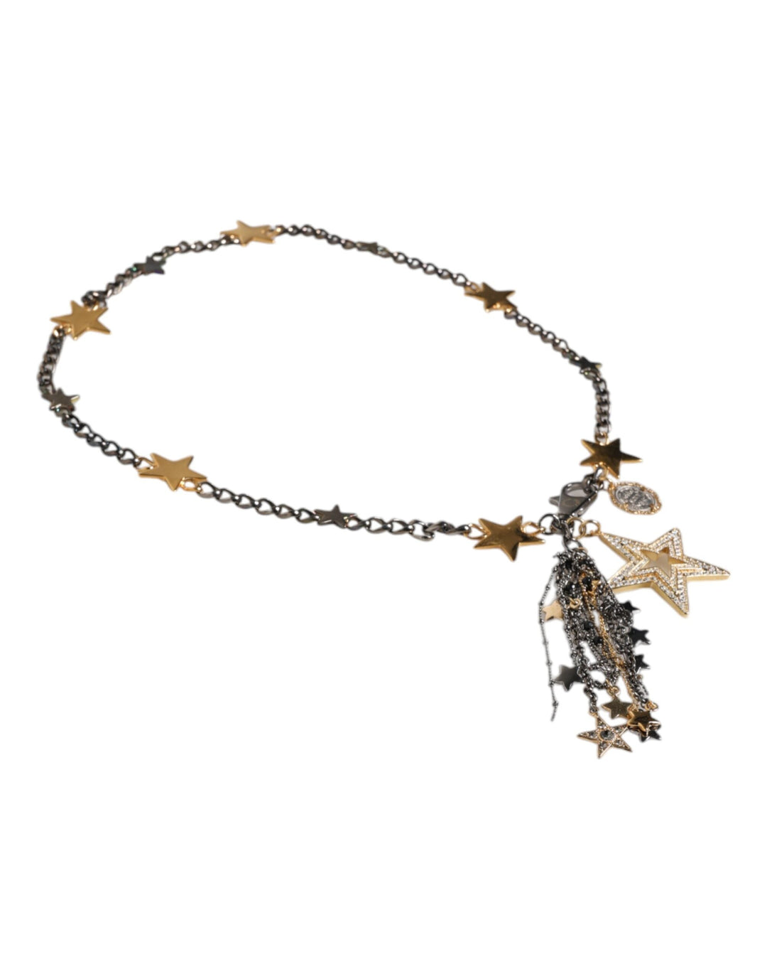 Women’s Dolce &amp; Gabbana Silver Gold Brass Embellished Waist Chain Belt