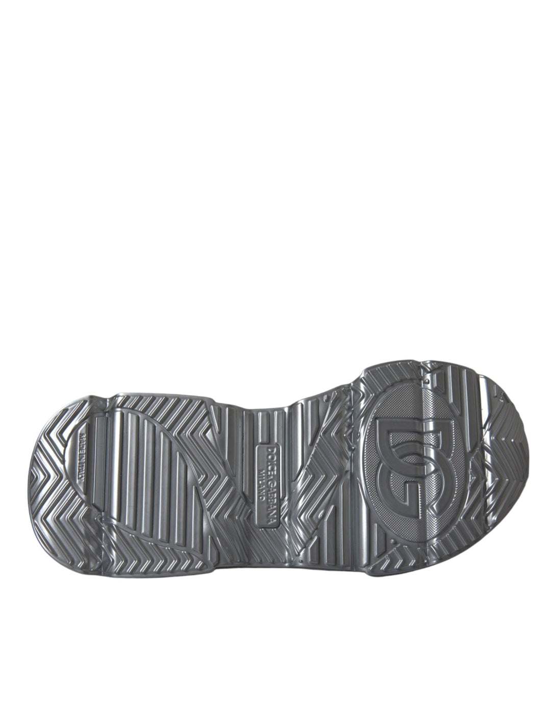Baskets en cuir irisé argenté Dolce &amp;amp; Gabbana DAYMASTER