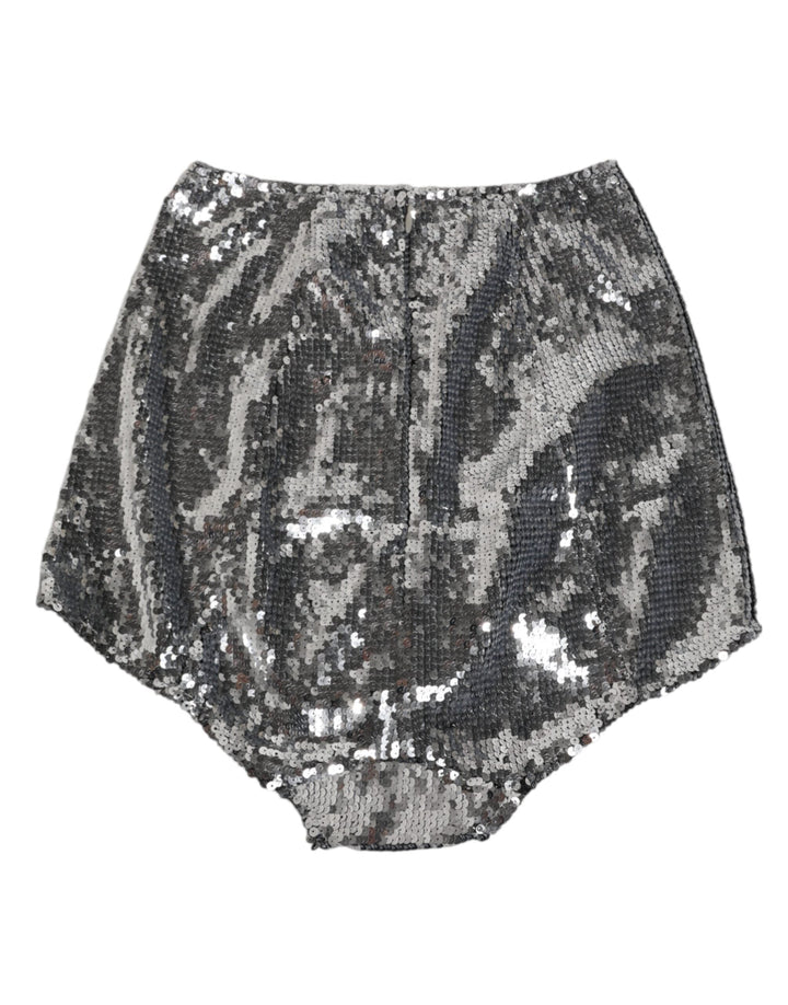 Women’s Dolce &amp; Gabbana Silver Nylon Sequined Slip Girdle Panty Underwear