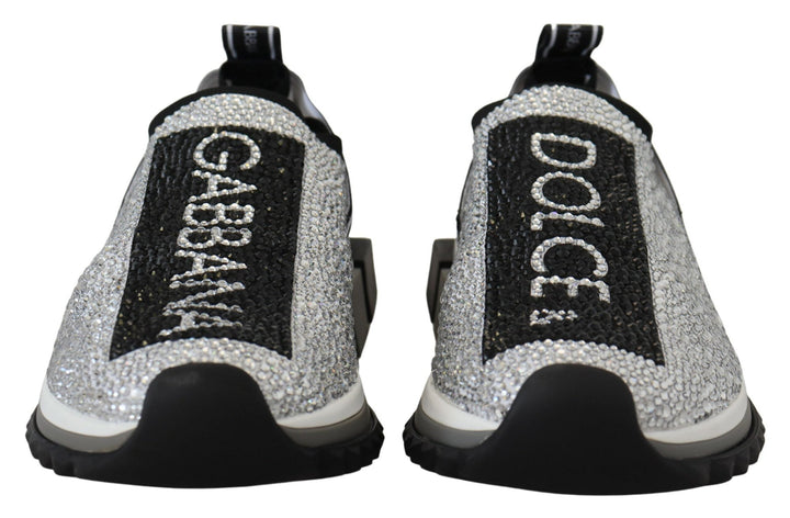Baskets Dolce &amp;amp; Gabbana à strass argentés scintillants