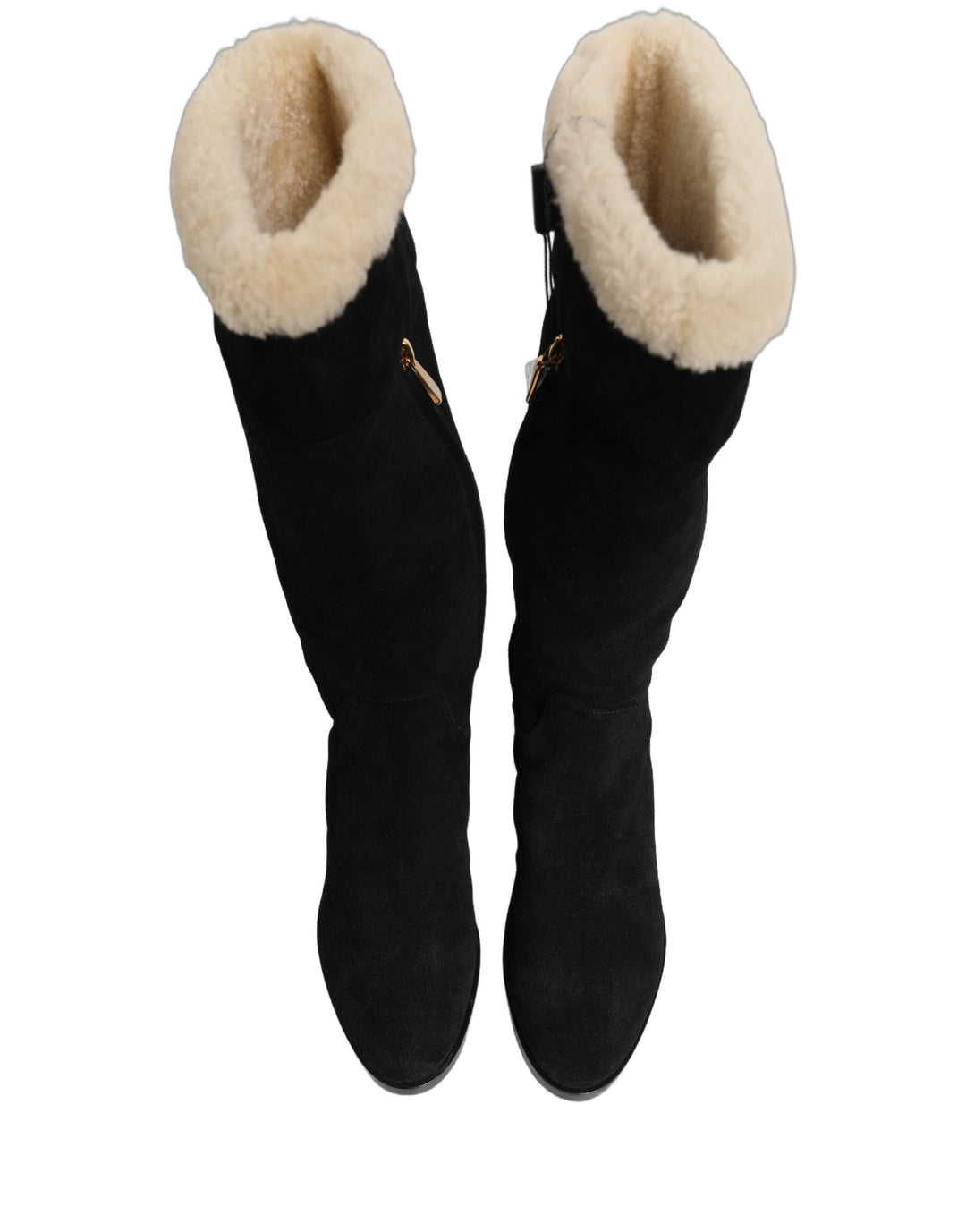 Women’s Dolce &amp; Gabbana Suede Leather Knee High Boots Black