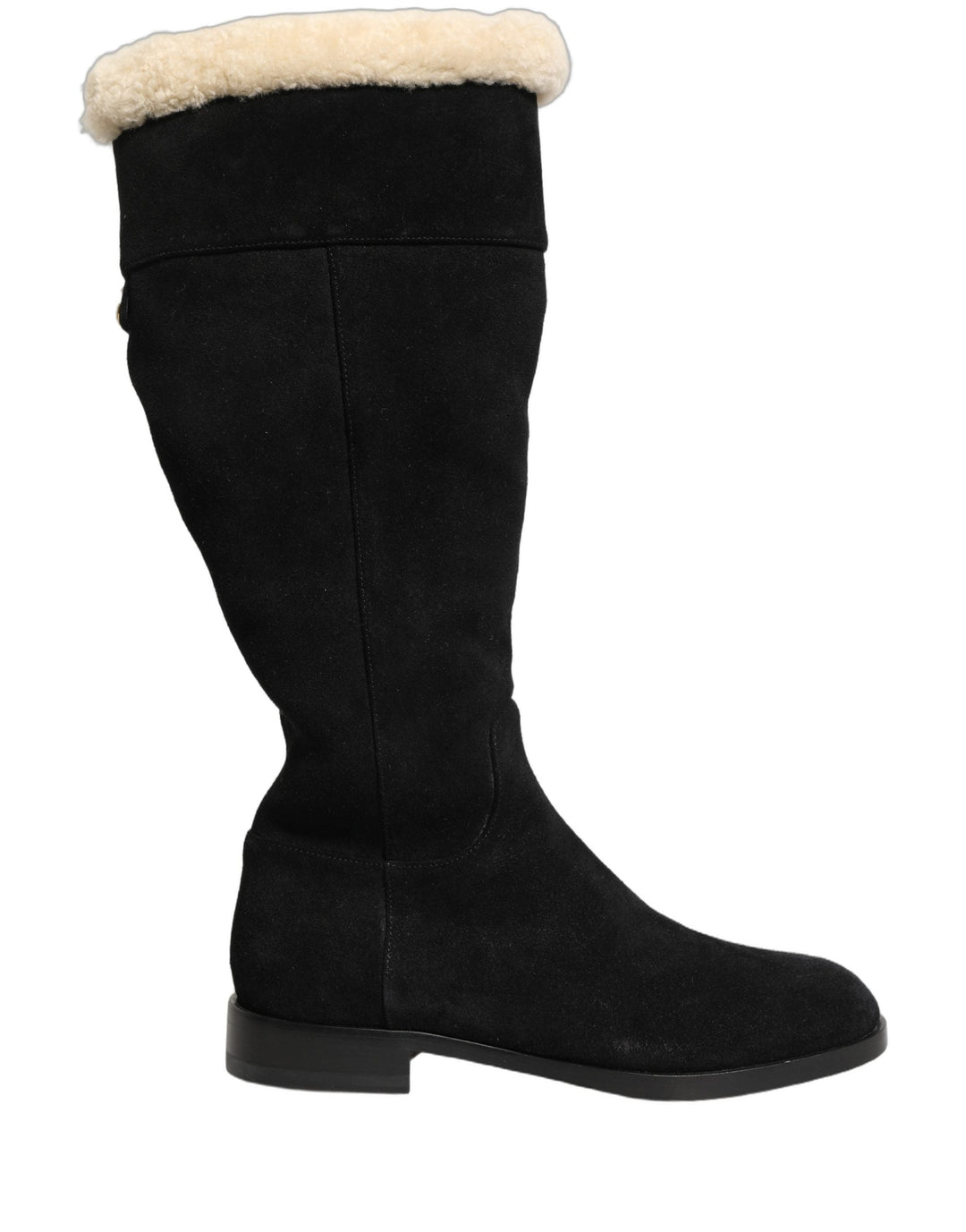 Women’s Dolce &amp; Gabbana Suede Leather Knee High Boots Black