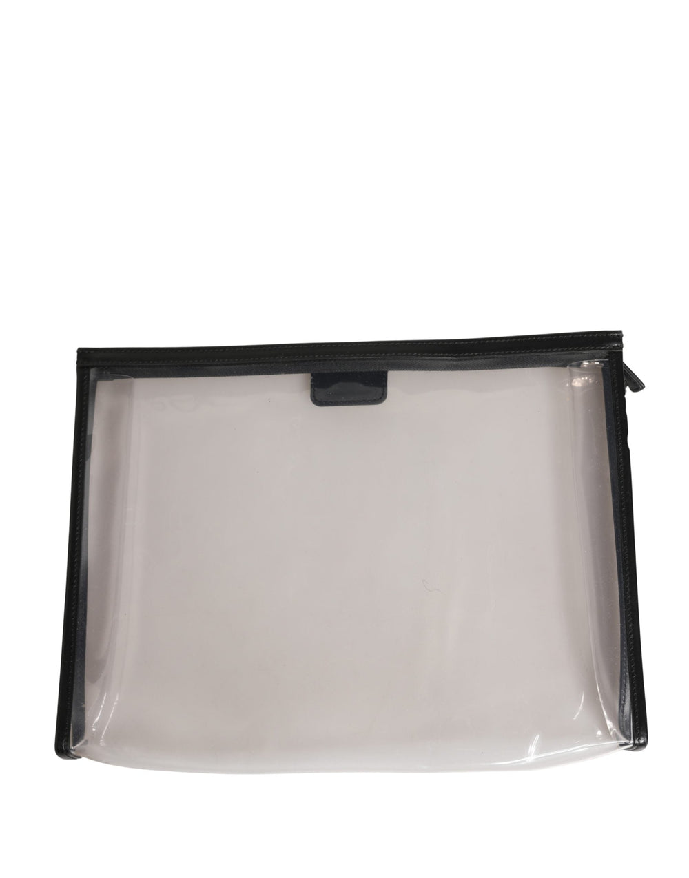 Women’s Dolce & Gabbana Transparent Pvc Clutch Pouch Purse Branded Logo Plaque Bag