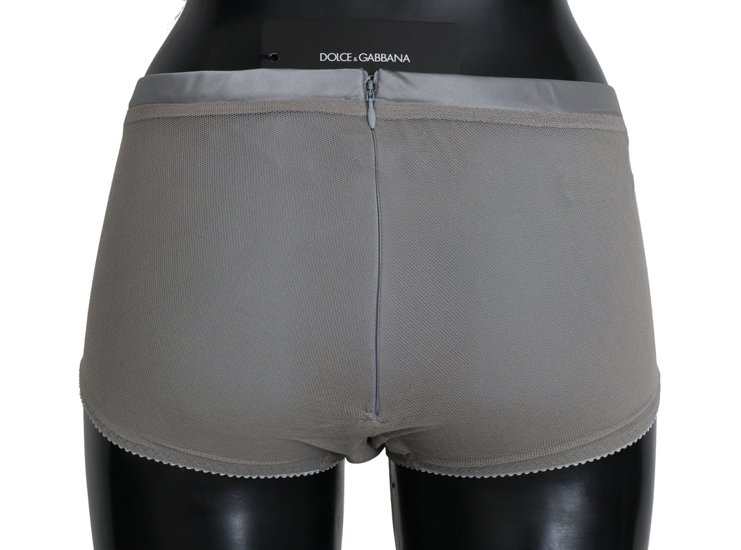 Women’s Dolce &amp; Gabbana Underwear Silver with Net Silk Bottoms