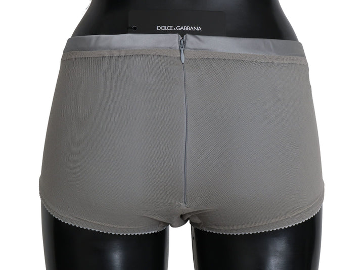 Women’s Dolce &amp; Gabbana Underwear Silver with Net Silk Bottoms
