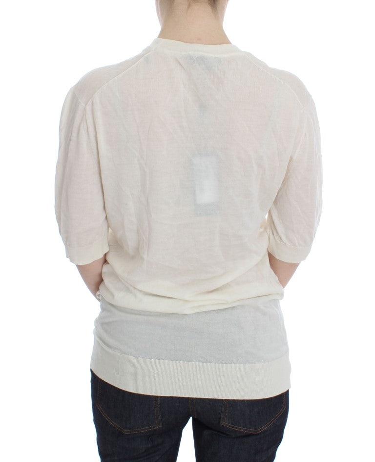 Women’s Dolce &amp; Gabbana White 100% Cashmere Sweater