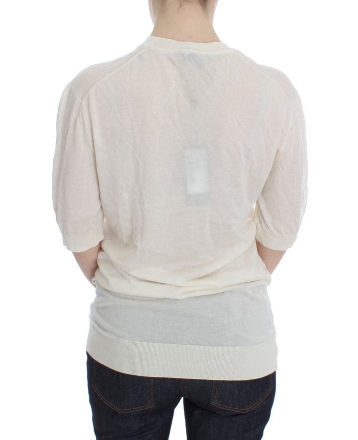Women’s Dolce &amp; Gabbana White 100% Cashmere Sweater