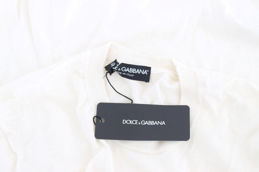 Women’s Dolce &amp; Gabbana White 100% Cashmere Sweater