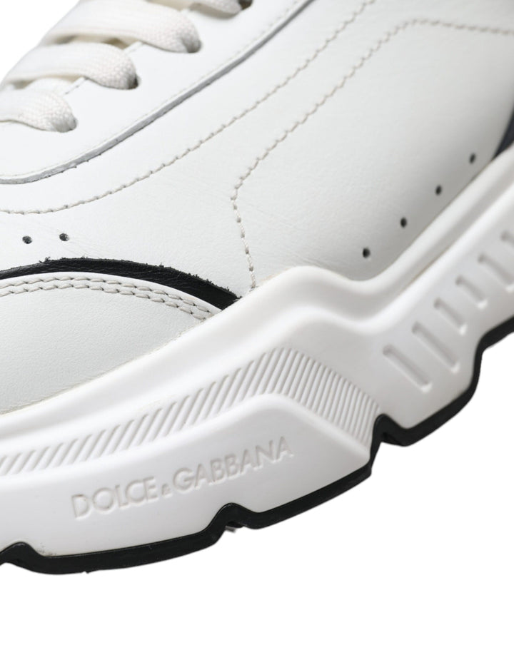 Dolce &amp; Gabbana White Black Low Top Daymaster Sneakers Shoes