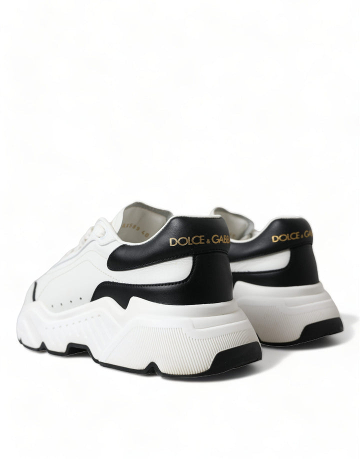 Dolce &amp; Gabbana White Black Low Top Daymaster Sneakers Shoes
