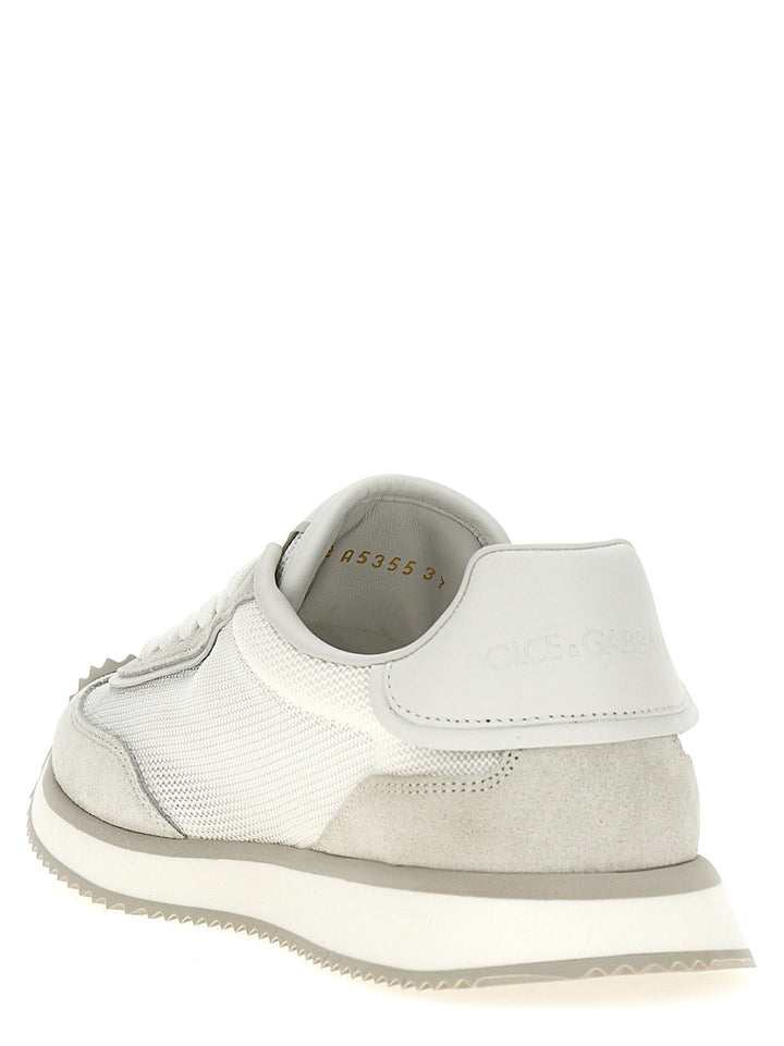 Dolce &amp; Gabbana White Calfskin Athletic Sneakers