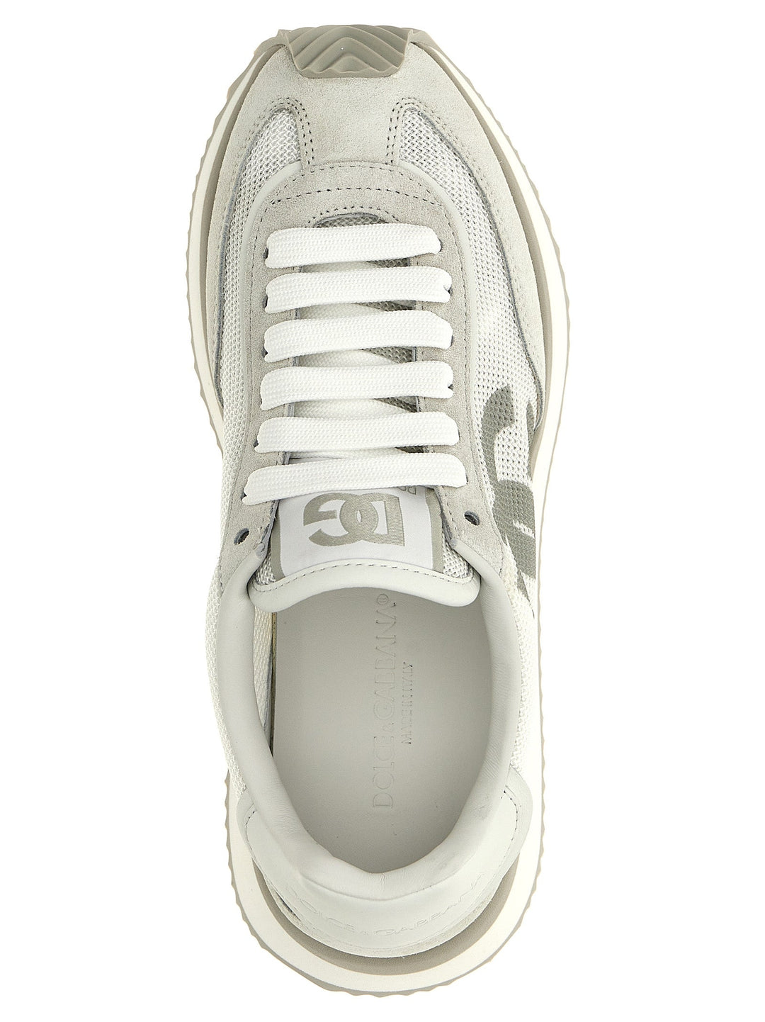 Dolce &amp; Gabbana White Calfskin Athletic Sneakers