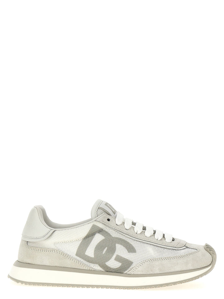 Dolce &amp; Gabbana White Calfskin Athletic Sneakers