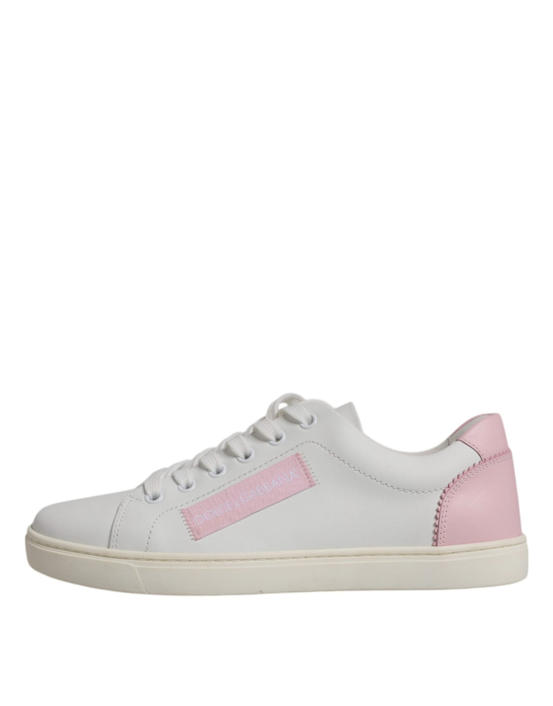 Dolce &amp; Gabbana White Classic Calf Leather Sneakers Shoes