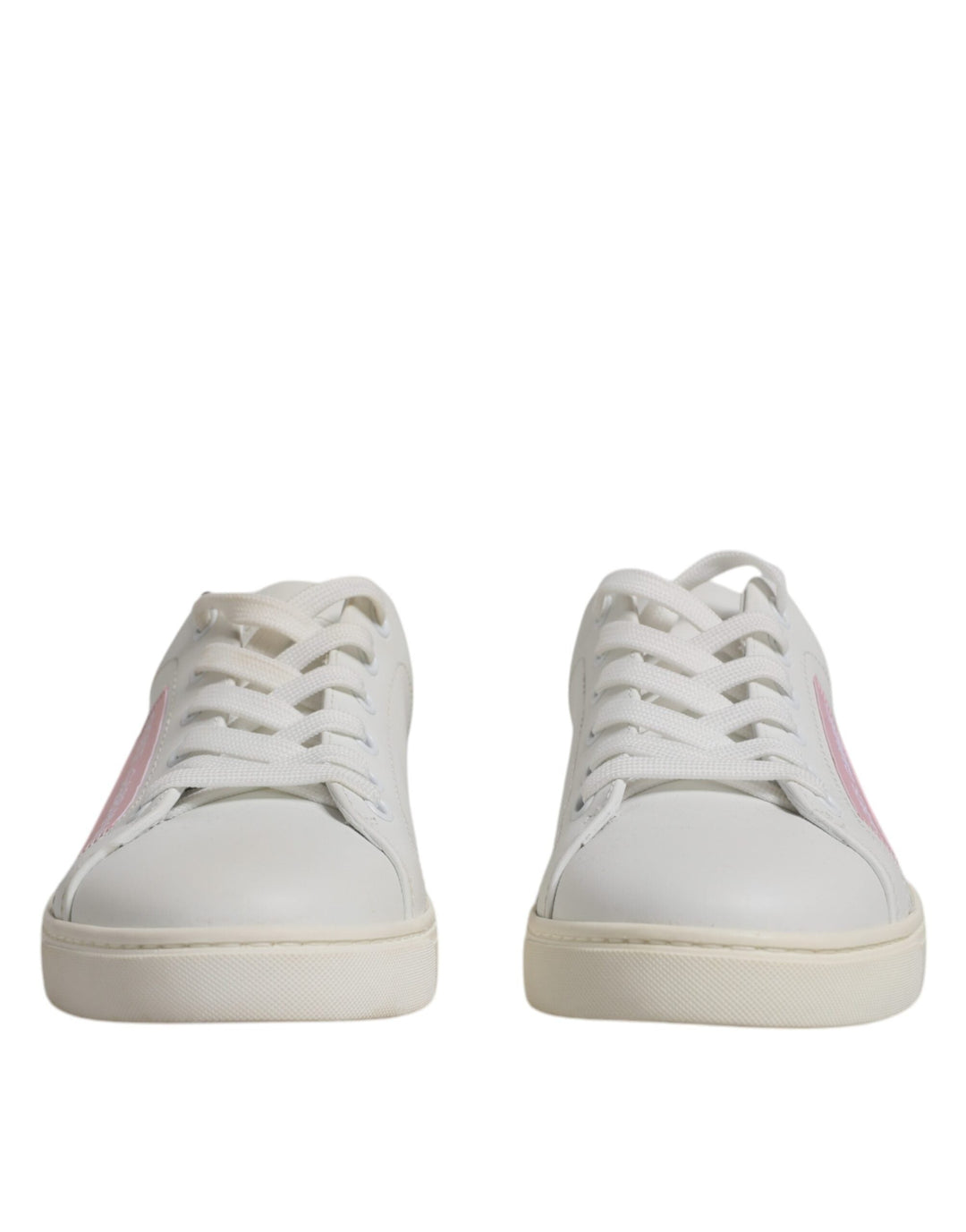 Dolce &amp; Gabbana White Classic Calf Leather Sneakers Shoes