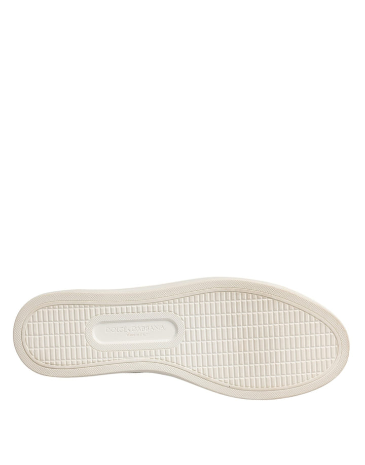Dolce &amp; Gabbana White Classic Calf Leather Sneakers Shoes