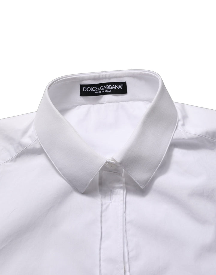 Women’s Dolce &amp; Gabbana White Cotton Long Sleeve Button-up Shirt Top