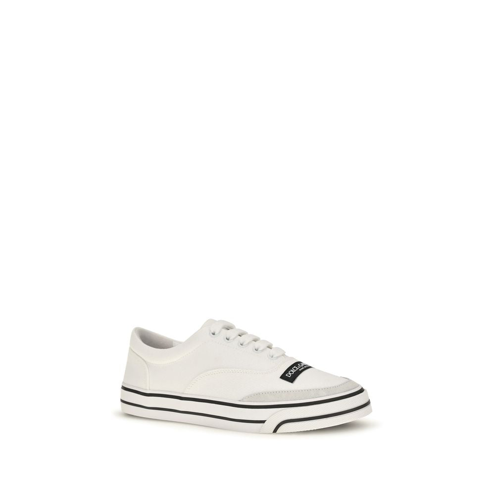 Dolce &amp; Gabbana White Cotton Low Top Sneakers