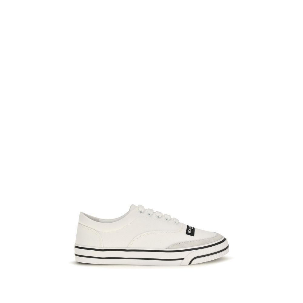 Dolce &amp; Gabbana White Cotton Low Top Sneakers