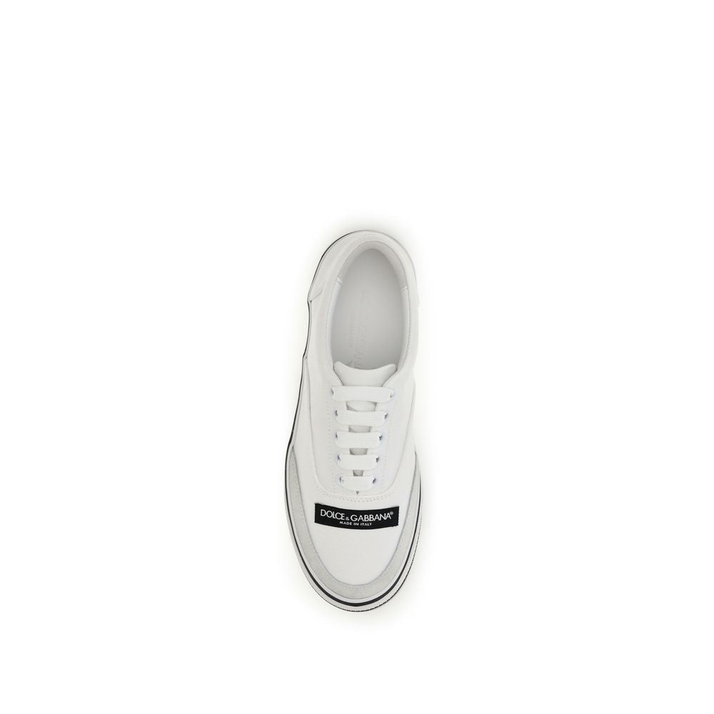 Dolce &amp; Gabbana White Cotton Low Top Sneakers