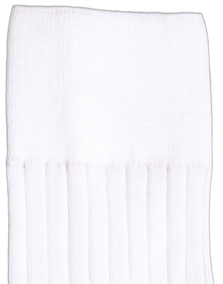Women’s Dolce &amp; Gabbana White Cotton Ribbed Logo Over the Calf Women Socks