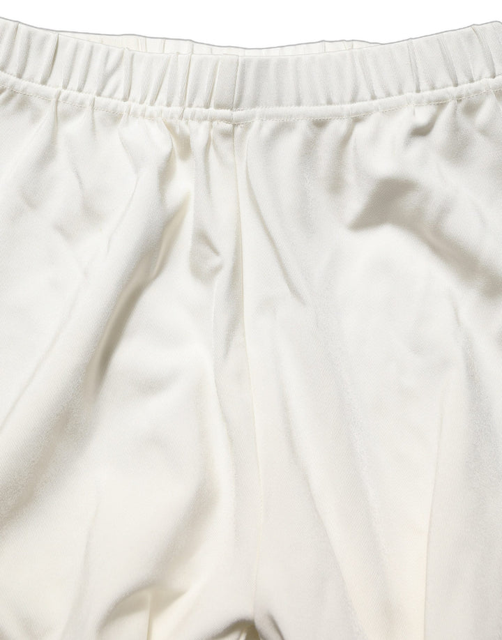 Women’s Dolce &amp; Gabbana White High Heels Pumps Jersey Tights Shoes