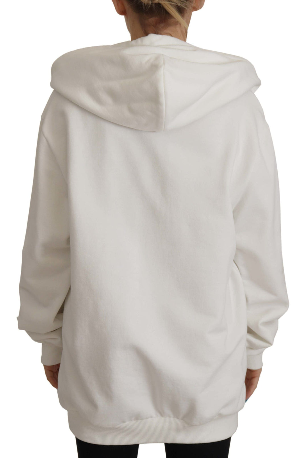 Women’s Dolce &amp; Gabbana White Hoodie Pullover Embroidered Sweater