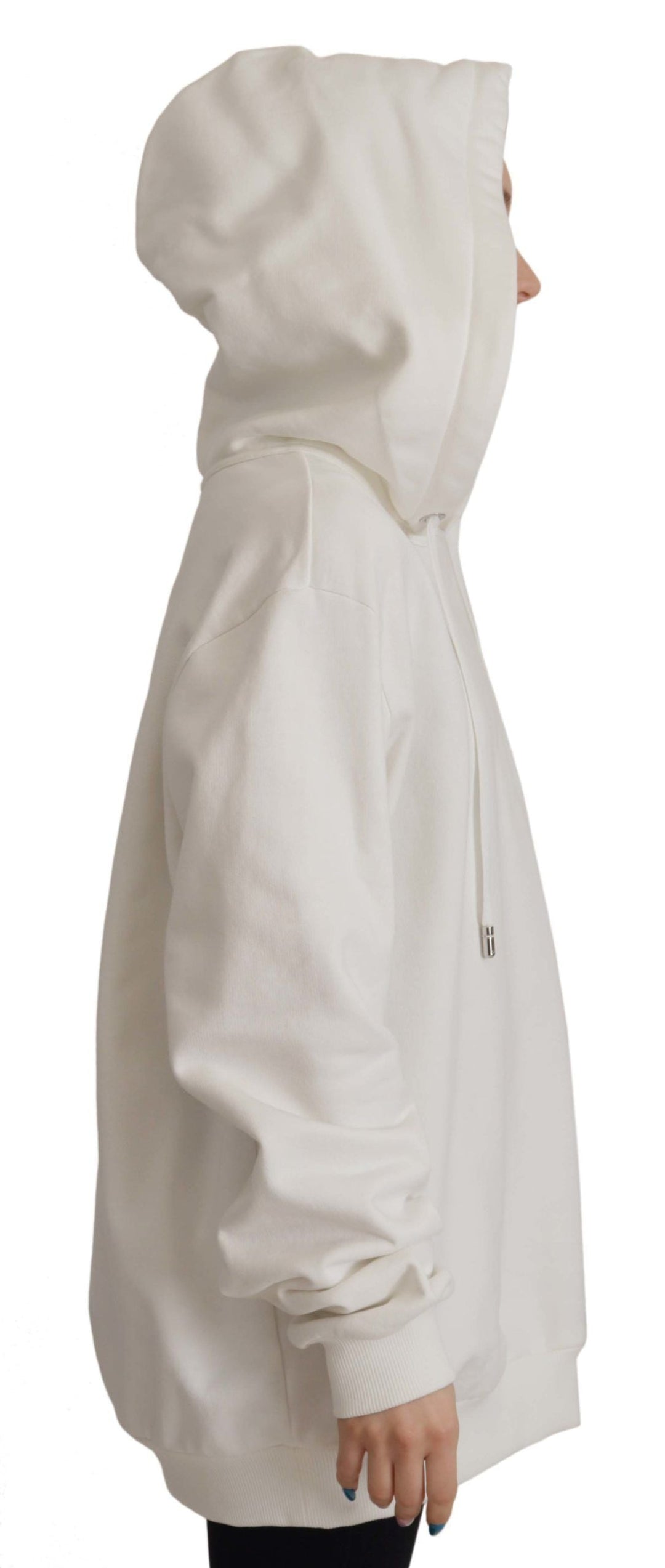 Women’s Dolce &amp; Gabbana White Hoodie Pullover Embroidered Sweater