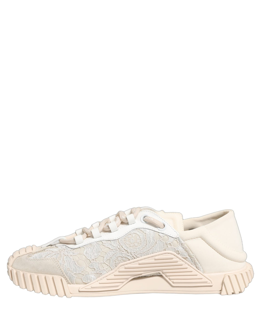 Dolce &amp; Gabbana White Lace NS1 Low Top Sneaker Sports Shoes