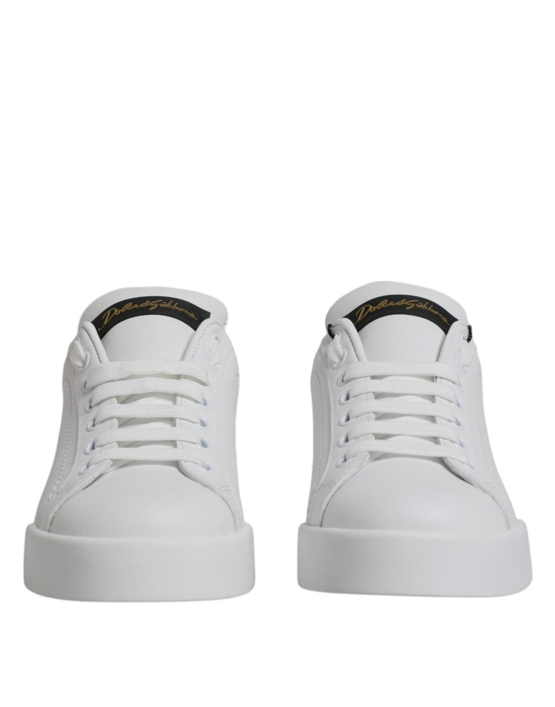 Dolce &amp; Gabbana White Leather Classic Low Top Sneakers Shoes