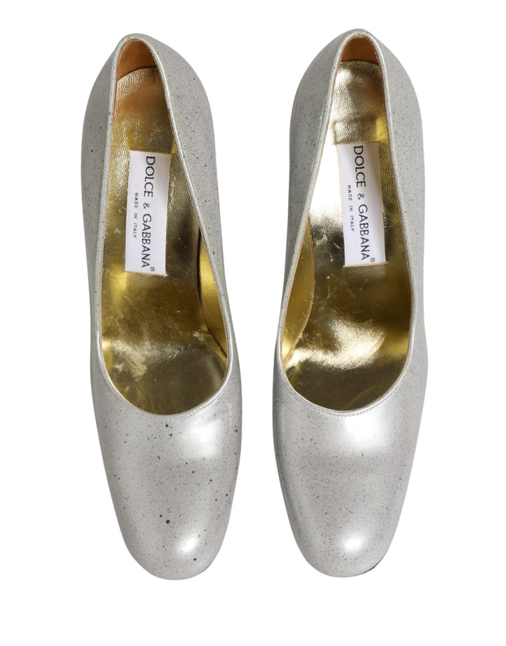 Women’s Dolce &amp; Gabbana White Leather High Heels Women Pumps Shoes