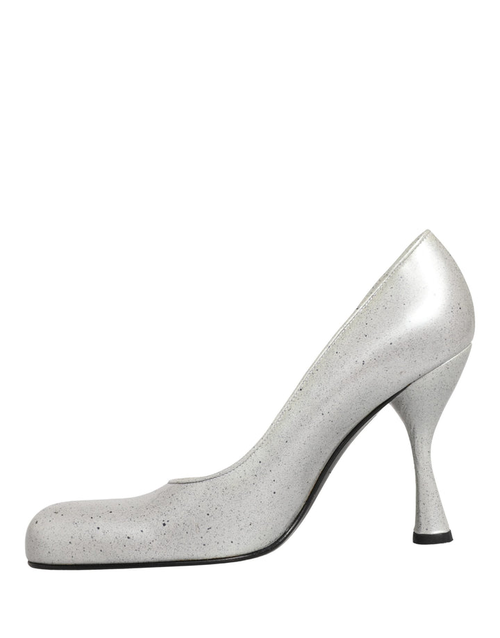 Women’s Dolce &amp; Gabbana White Leather High Heels Women Pumps Shoes