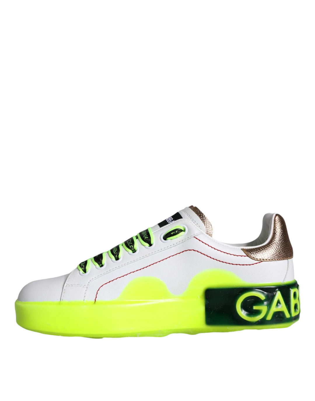 Dolce &amp; Gabbana White Leather Portofino Low Top Sneakers Shoes