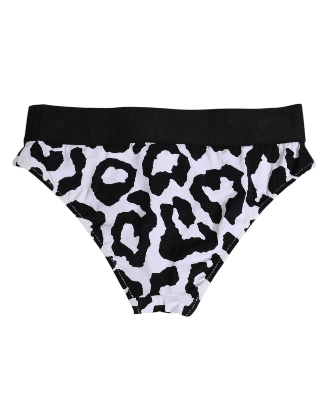 Women’s Dolce &amp; Gabbana White Leopard Nylon High Waist Panty Underwear