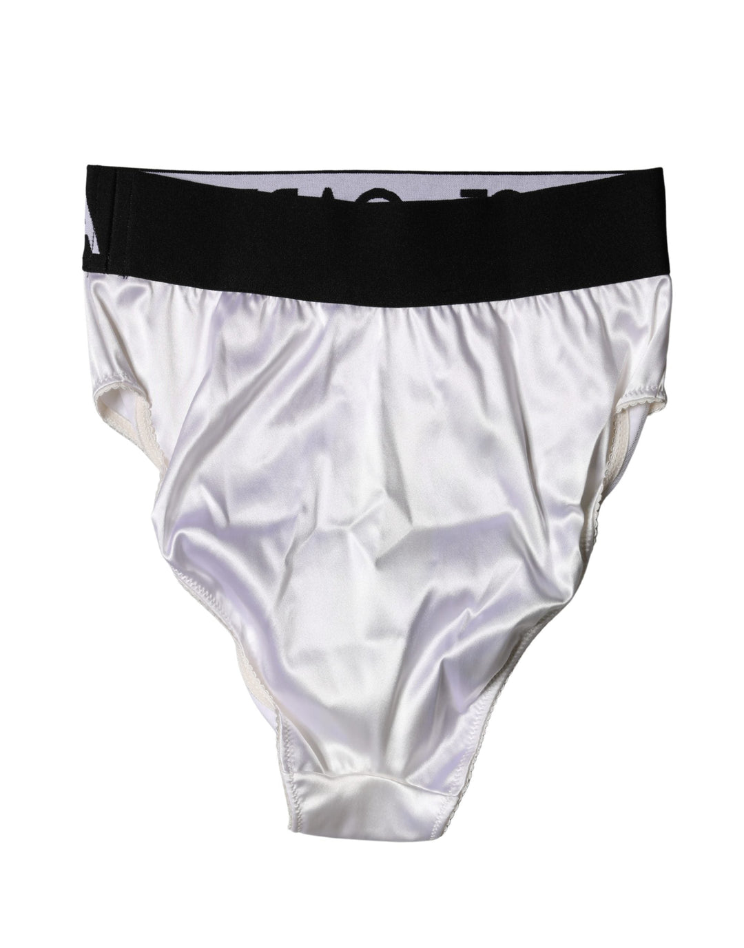Women’s Dolce &amp; Gabbana White Logo Brief High Waist Panty Underwear