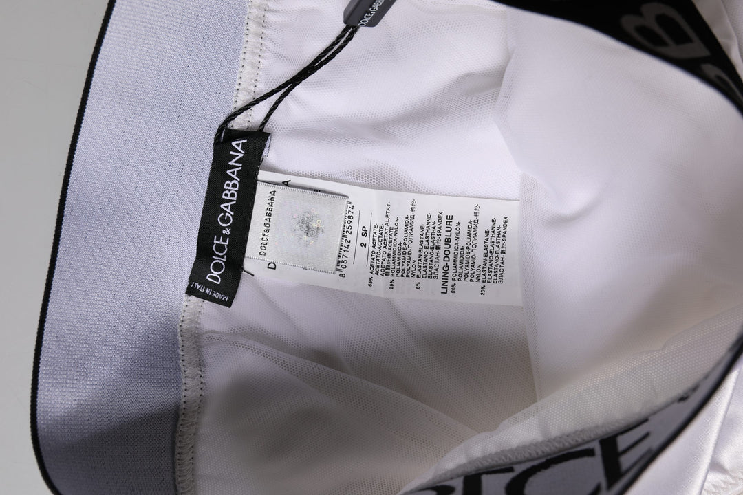 Women’s Dolce &amp; Gabbana White Logo Brief High Waist Panty Underwear