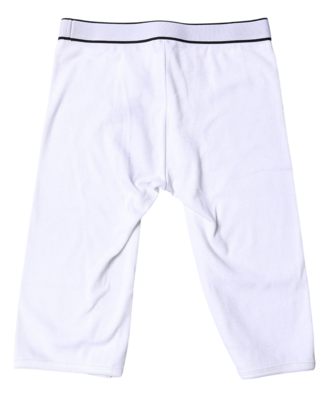 Women’s Dolce &amp; Gabbana White Logo Cotton Cropped Tights Underwear