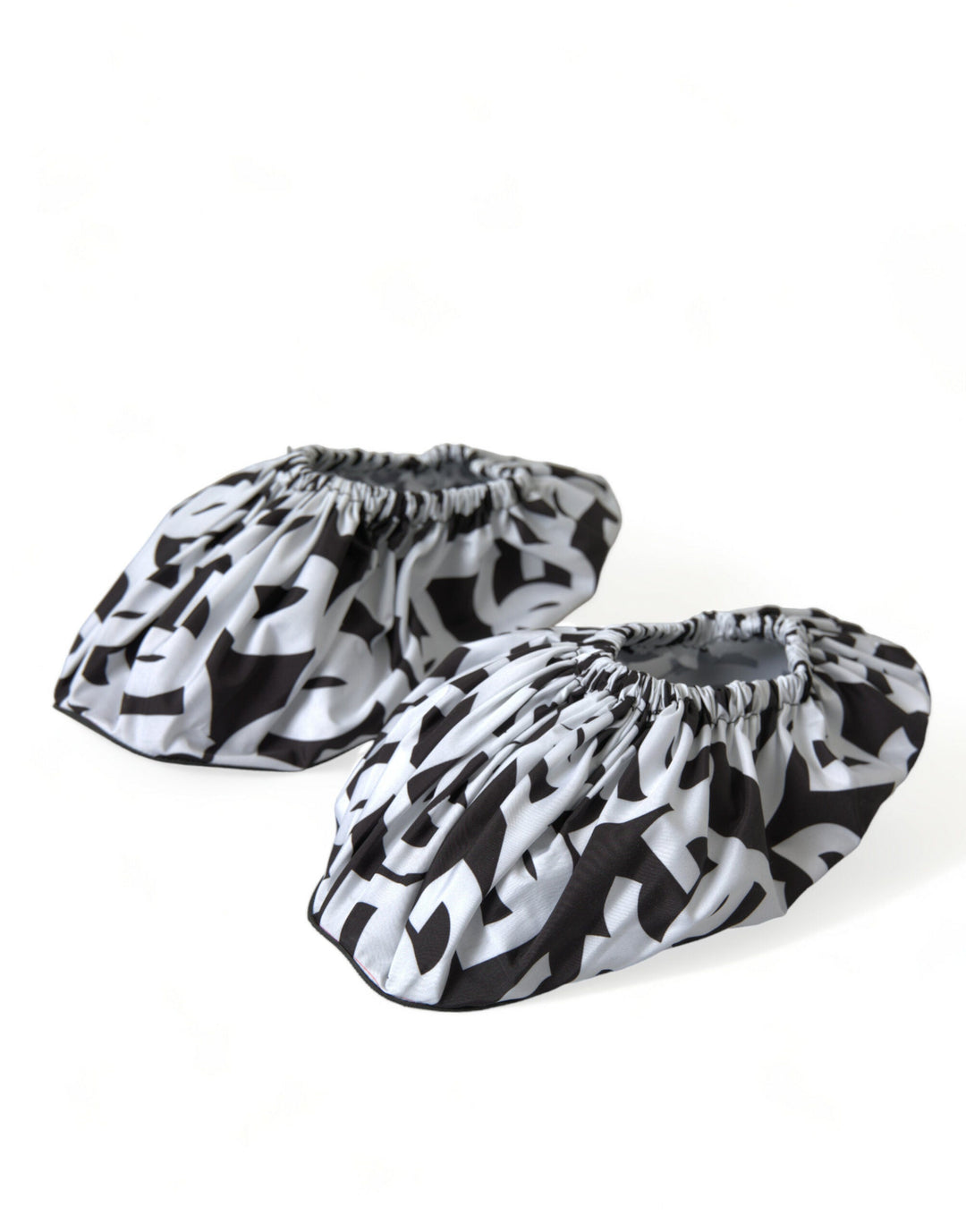 Women’s Dolce &amp; Gabbana White Logo Print Nylon Slip on Flats Shoes