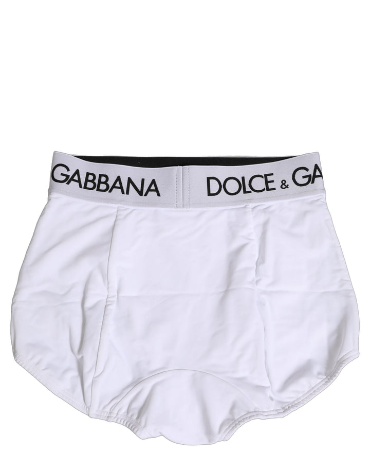 Dolce &amp; Gabbana White Logo Waistband Coulotte Panty Underwear