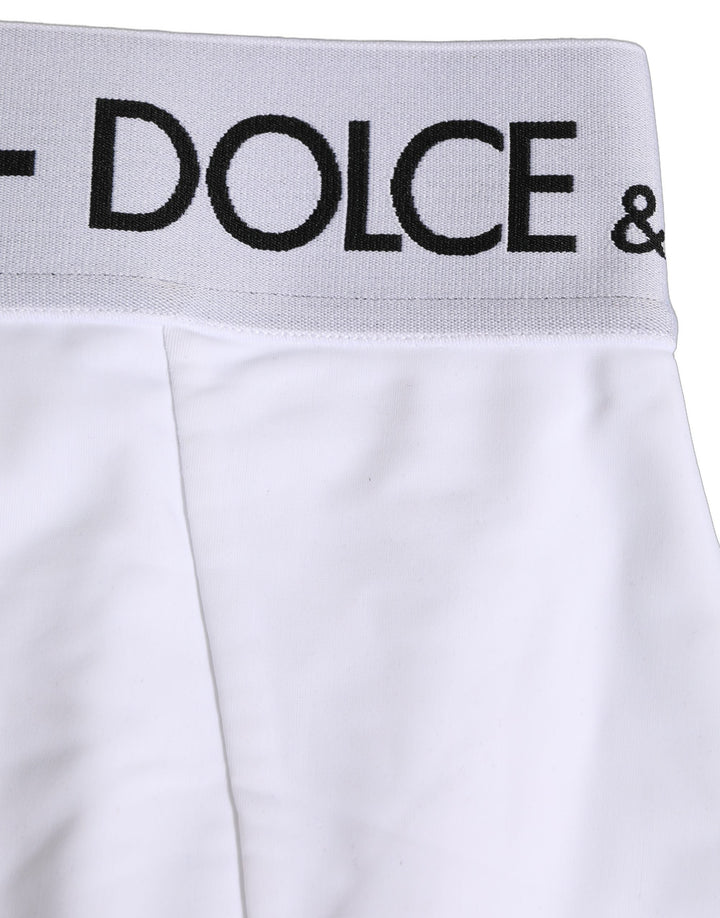 Dolce &amp; Gabbana White Logo Waistband Coulotte Panty Underwear