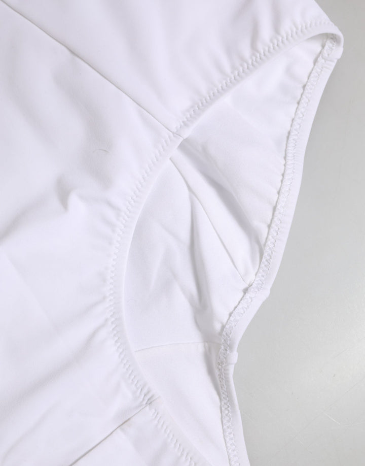Women’s Dolce &amp; Gabbana White Nylon Logo Waistband Coulotte Underwear
