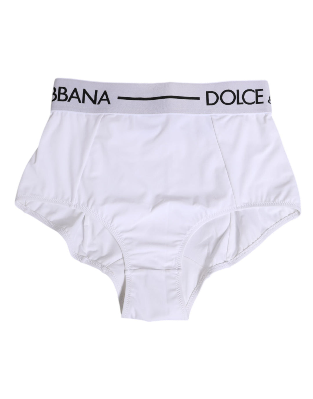 Women’s Dolce & Gabbana White Nylon Logo Waistband Coulotte Underwear