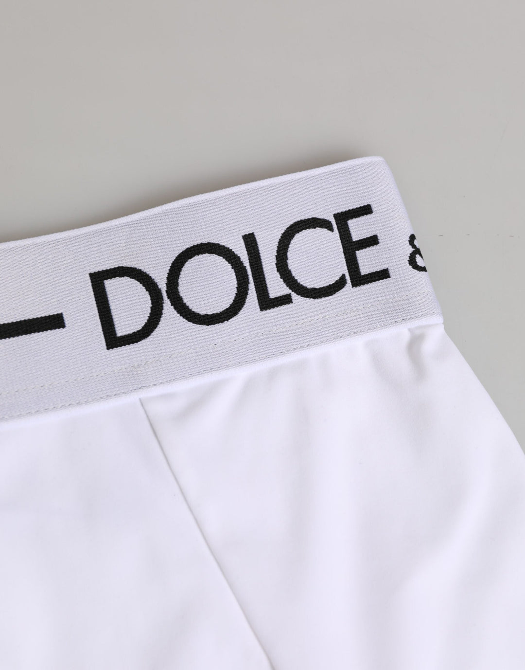 Women’s Dolce &amp; Gabbana White Nylon Logo Waistband Coulotte Underwear