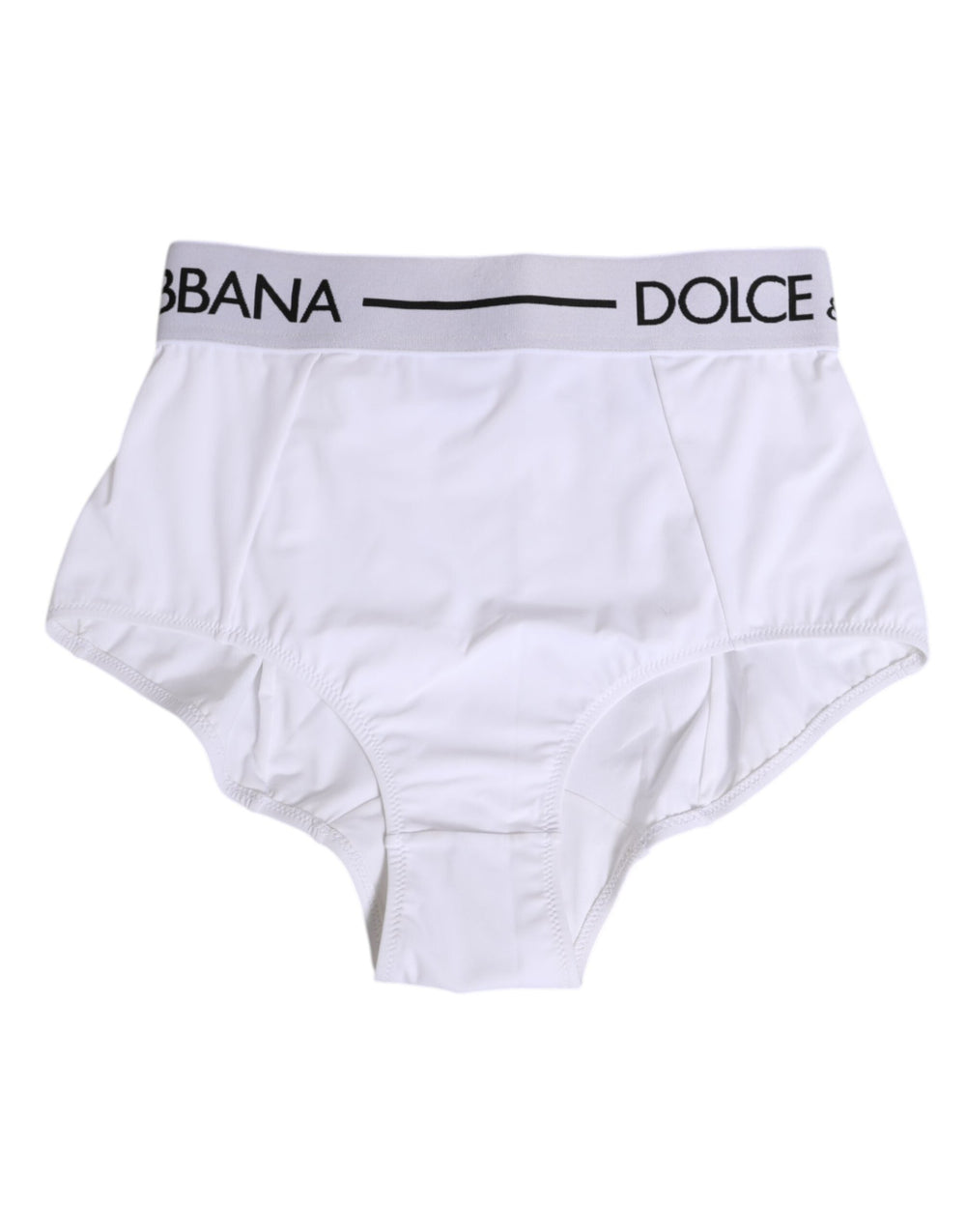 Women’s Dolce & Gabbana White Nylon Logo Waistband Coulotte Underwear