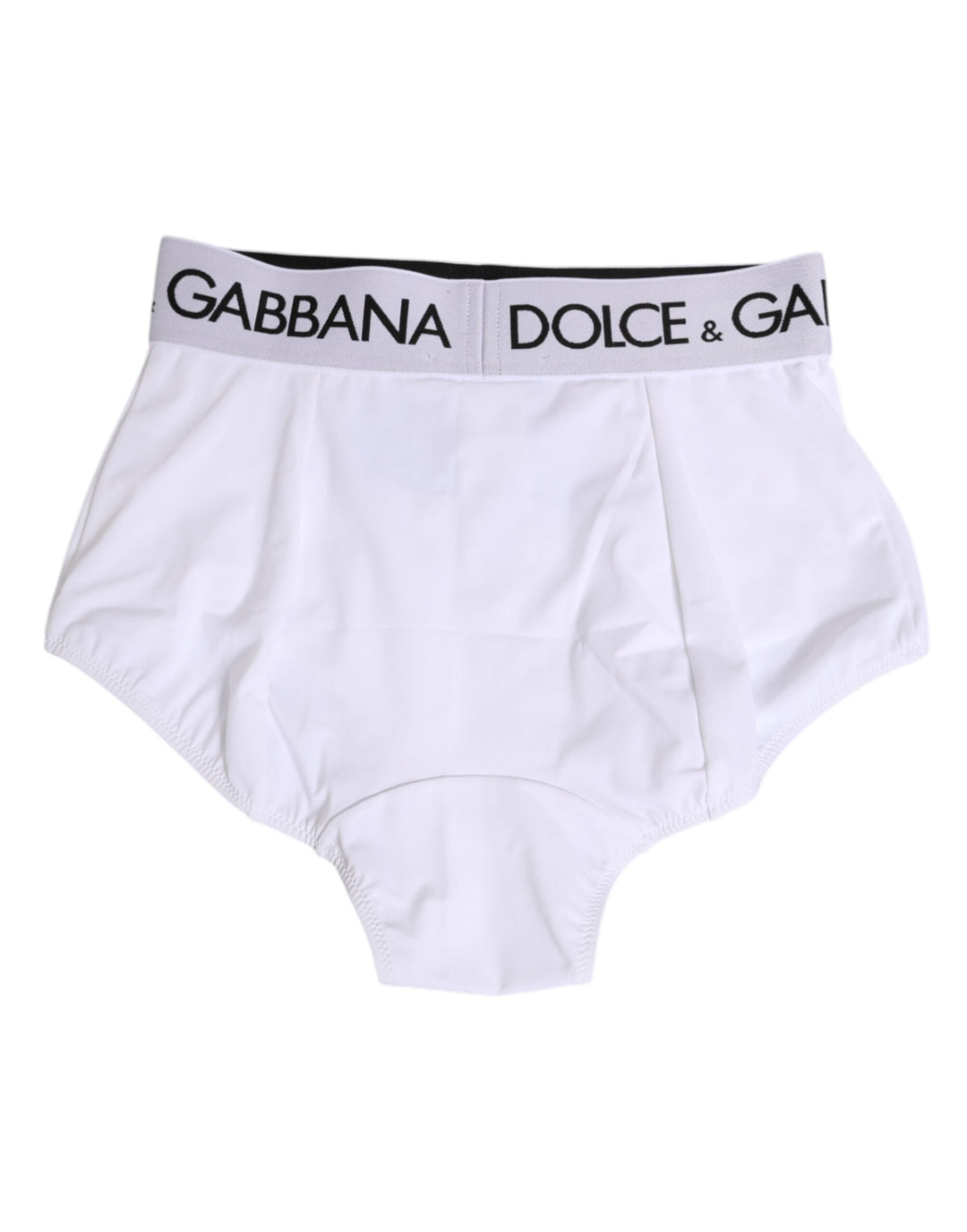 Women’s Dolce &amp; Gabbana White Nylon Logo Waistband Coulotte Underwear