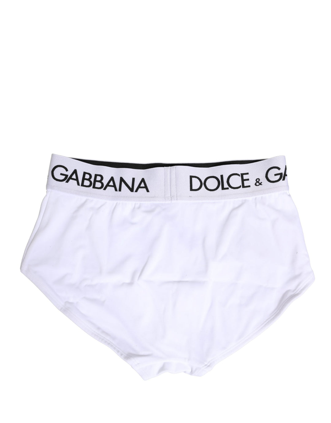 Dolce &amp; Gabbana White Nylon Logo Waistband Panty Underwear
