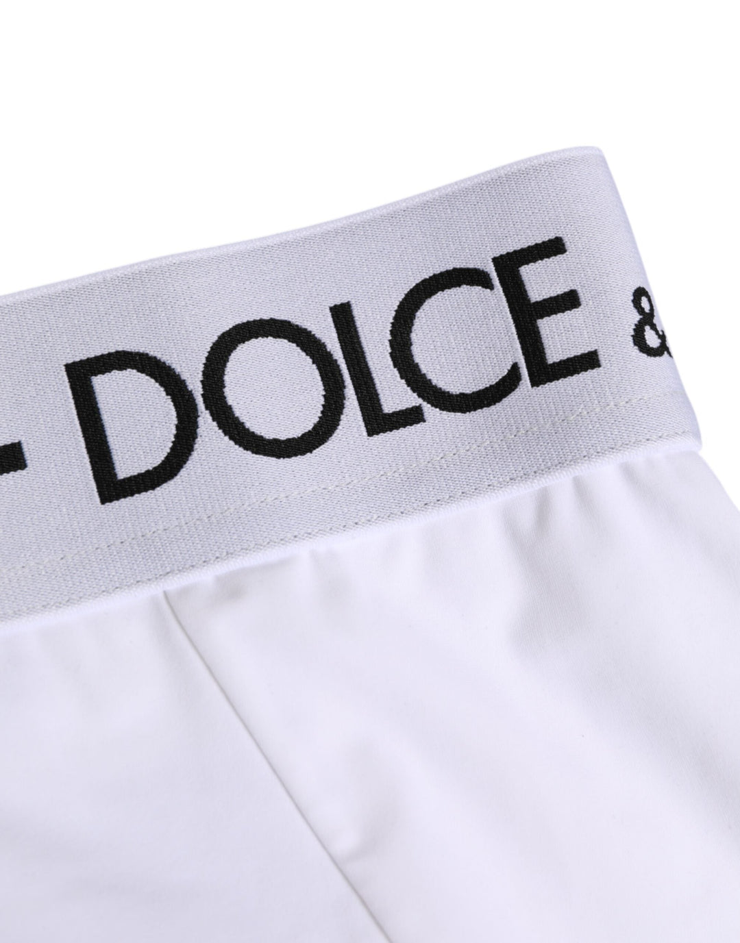 Women’s Dolce &amp; Gabbana White Nylon Logo Waistband Panty Underwear