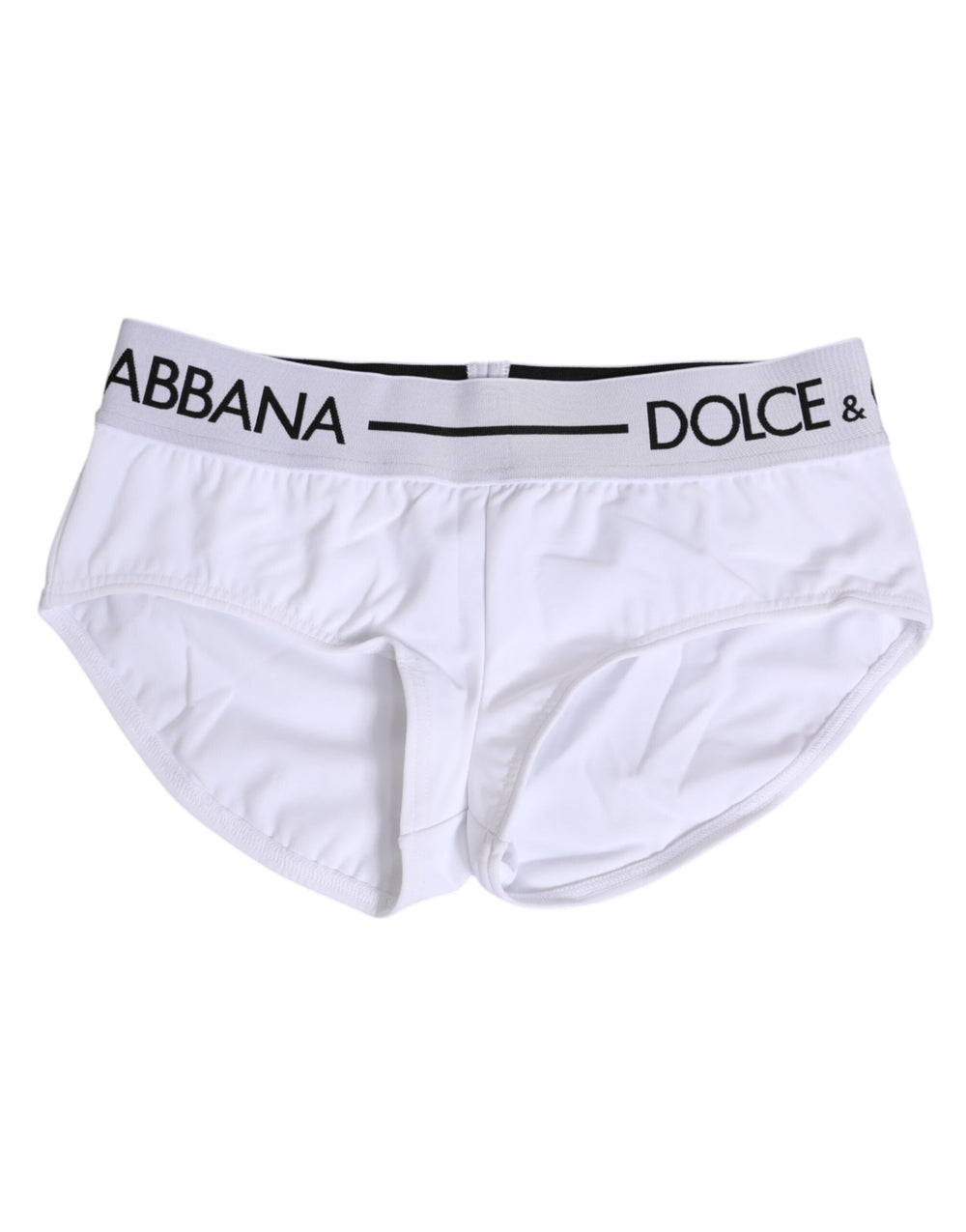 Women’s Dolce & Gabbana White Nylon Logo Waistband Shorts Underwear