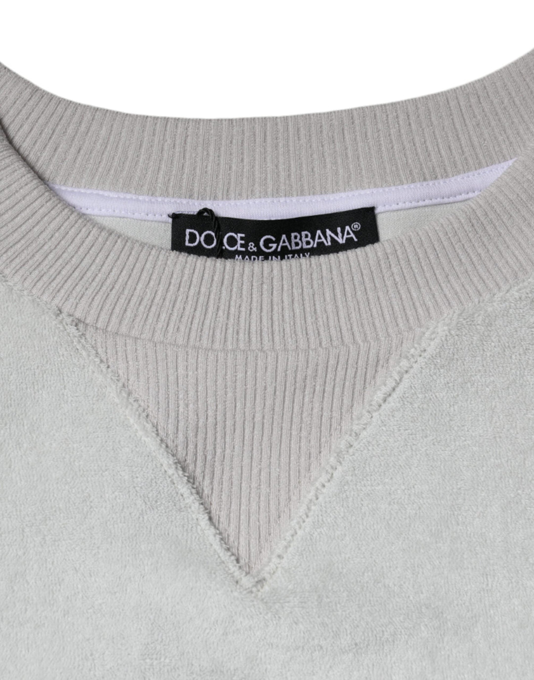 Women’s Dolce &amp; Gabbana White Nylon Stretch Crew Neck Pullover Sweater
