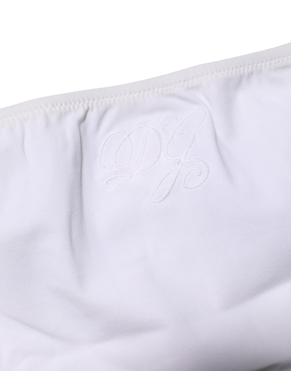 Women’s Dolce & Gabbana White Nylon Stretch Mid Waist Brief Panty Underwear